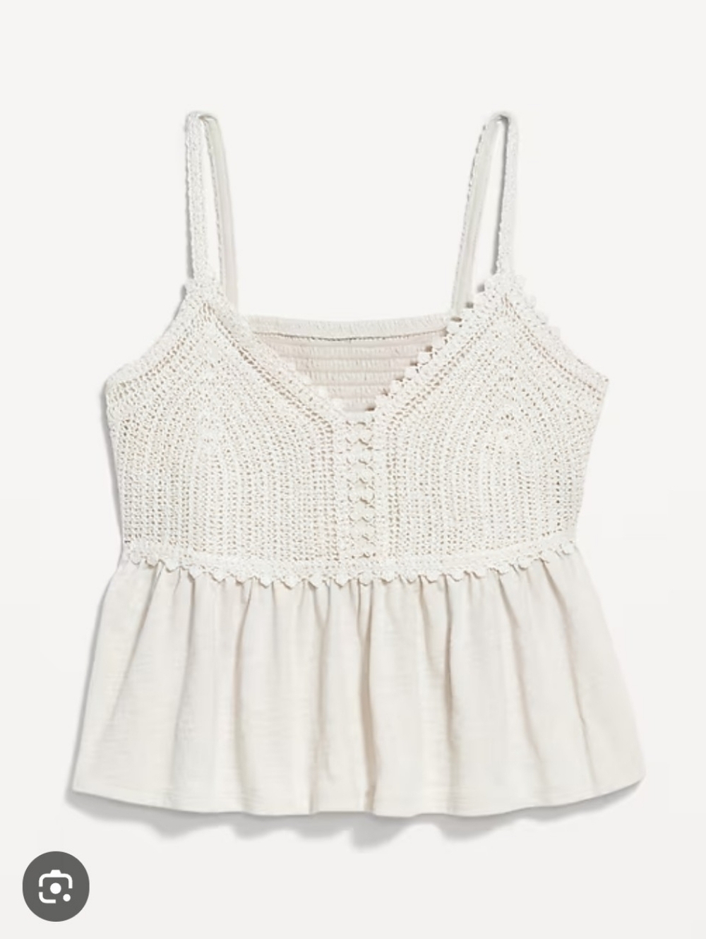 Old Navy Crochet Boho Peplum Top - Picture 3 of 5